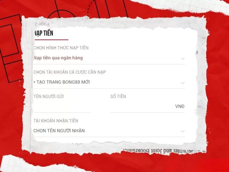 Chuyển khoản ngân hàng và thẻ cào là hai phương thức nạp tiền thông dụng Chuyển khoản ngân hàng và thẻ cào là hai phương thức nạp tiền thông dụng